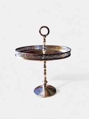 Vintage Tiered Serving Tray with Ornate Detailing made in Italy